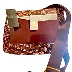 Ralph Lauren Jamey print leather cross body bag👜💐